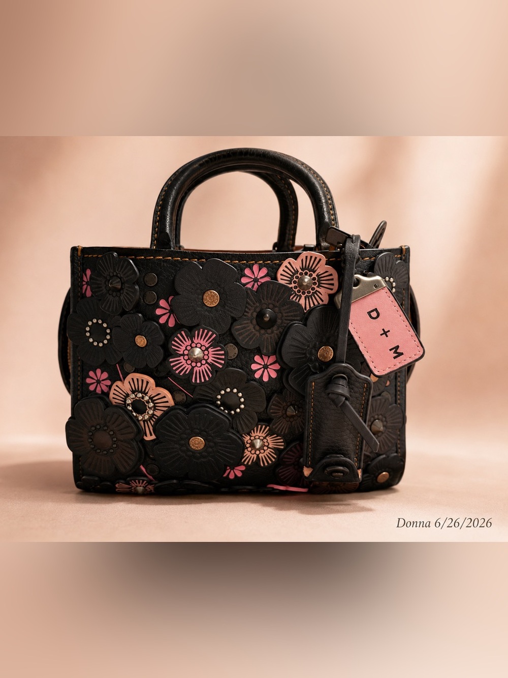 Coach 1941 Tea Rose Appliqué Crossbody Bag. Plus matching wallet